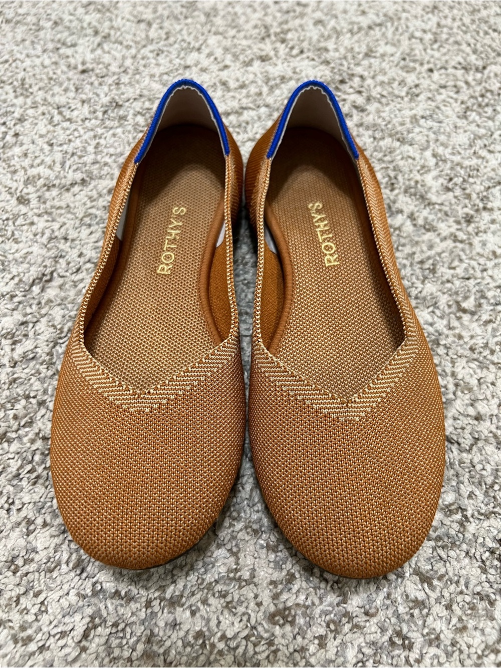Rothy's Round Toe Flats in Fawn Burnt Orange Size 8.5